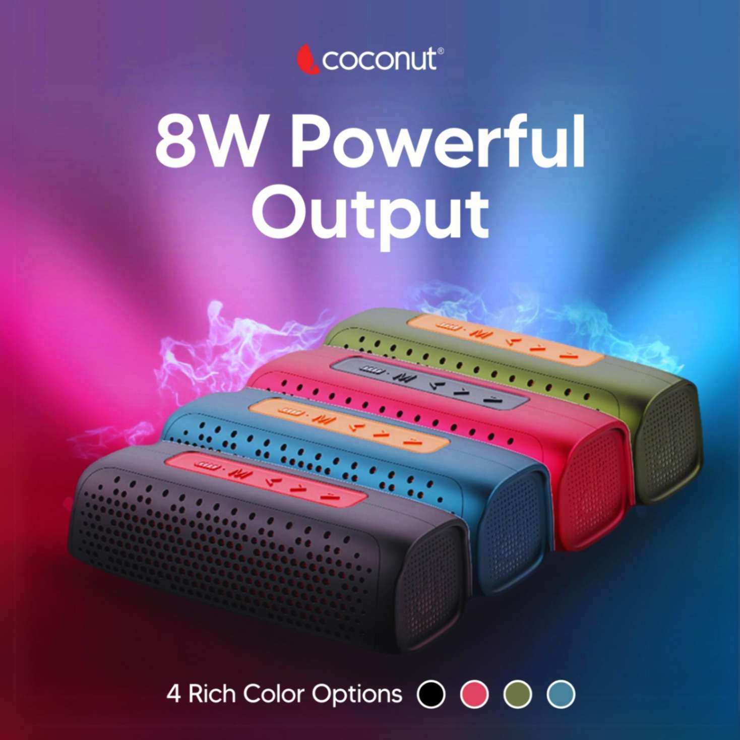 Echo 8W Portable Bluetooth Speaker with Bluetooth 5.1 technology